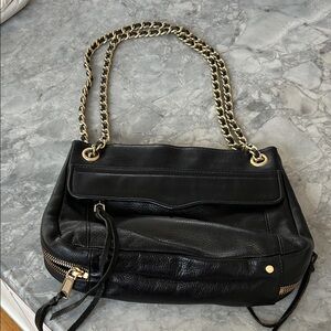 Rebecca Minkoff leather Black Chain Shoulder Bag